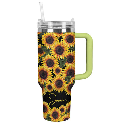 Shineful Tumbler Personalized Radiant Sunflower