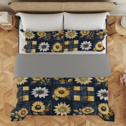 Shineful 3 Pieces Duvet Cover Set Inelegance Sunflowers