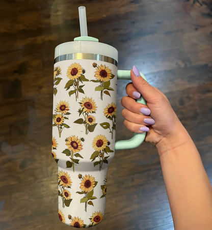 Shineful Tumbler Vintage Sunflowers