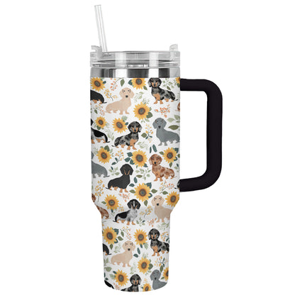 Shineful Tumbler Sunflowers & Dachshunds