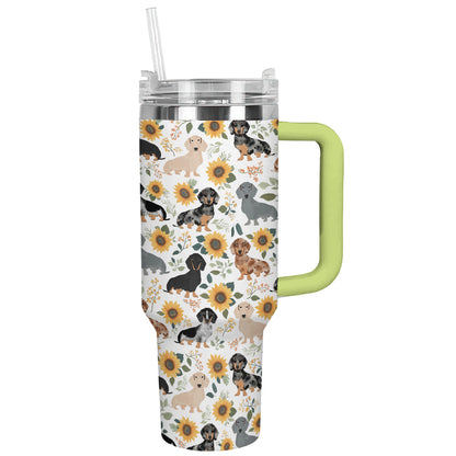 Shineful Tumbler Sunflowers & Dachshunds