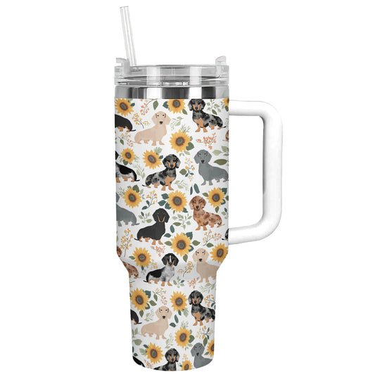 Shineful Tumbler Sunflowers & Dachshunds