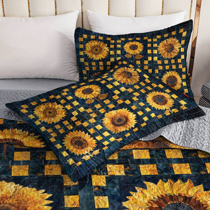 Shineful All Season Quilt 3-Piece Set Rustic Sunflower Retreat