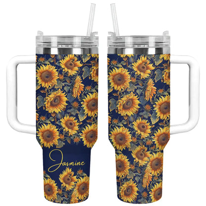 Shineful Tumbler Sunflower Personalized Gorgeous Flower