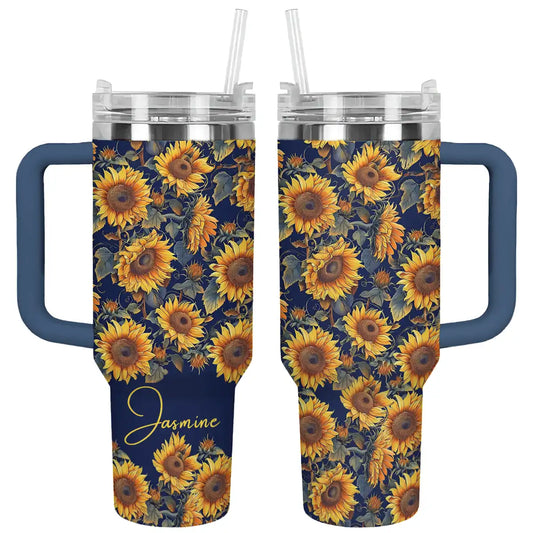 Shineful Tumbler Sonnenblume personalisierte wunderschöne Blume