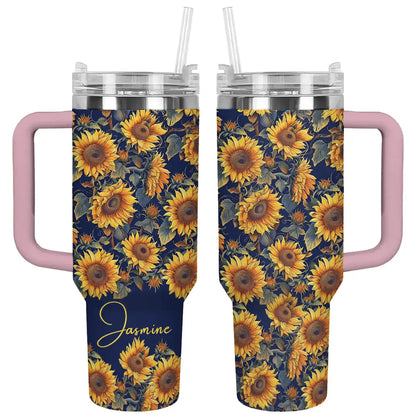 Shineful Tumbler Sunflower Personalized Gorgeous Flower