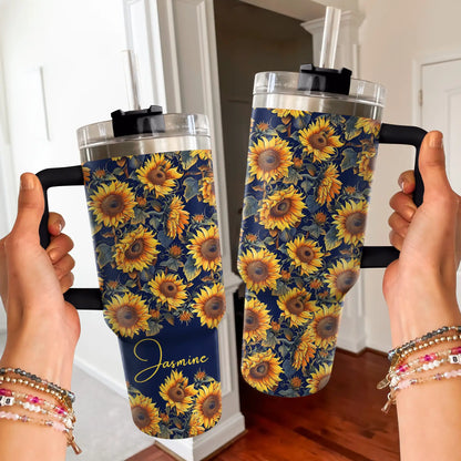 Shineful Tumbler Sunflower Personalized Gorgeous Flower