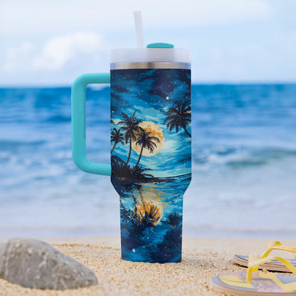 Shineful Tumbler Tropical Moonlit Reflections