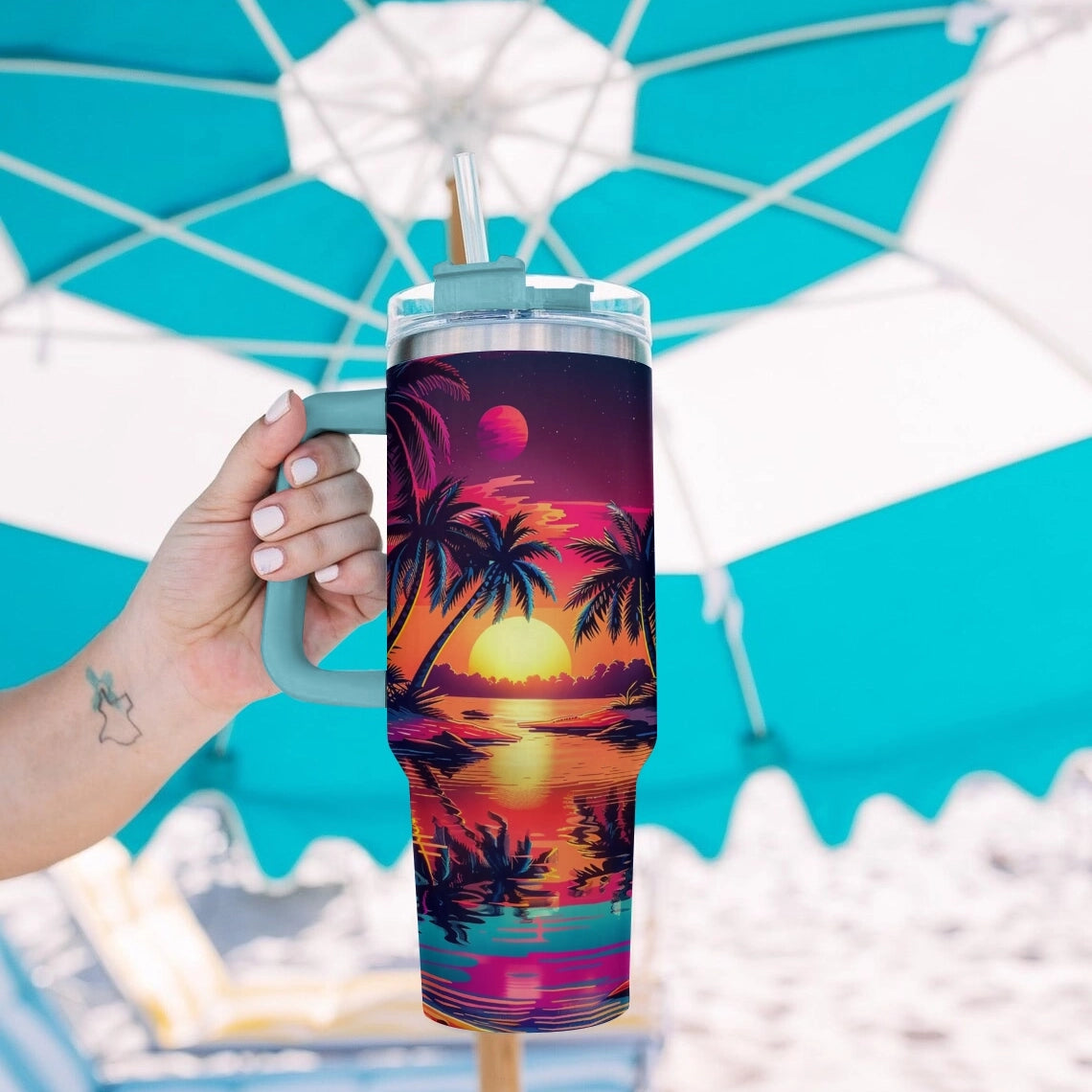 Shineful Tumbler Tropical Sunset Paradise