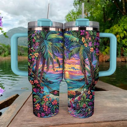 Shineful Tumbler Sunset Tropical Retreat