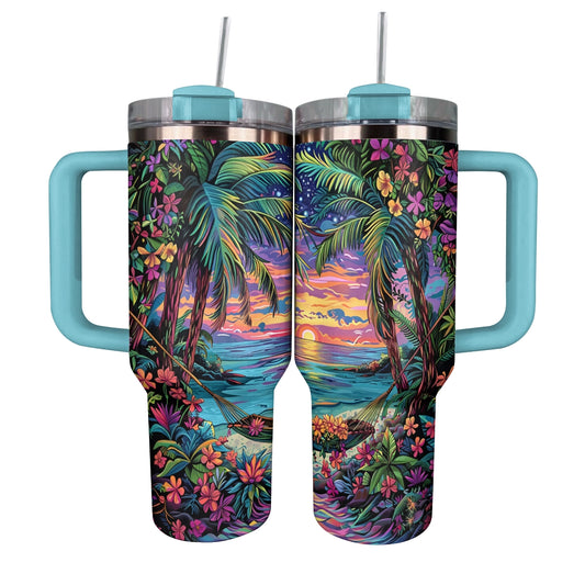 Retraite tropicale au coucher du soleil à Shineful Tumbler