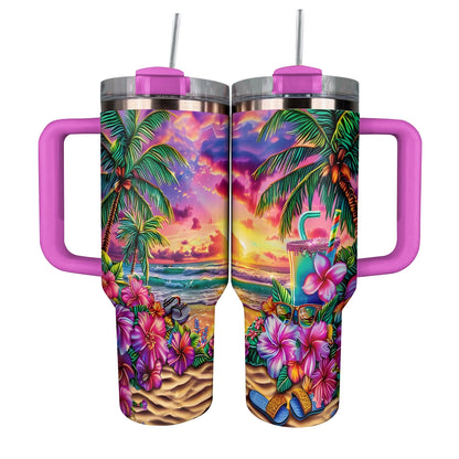 Shineful Tumbler Sunset Tropical Escape