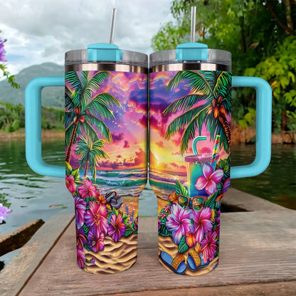 Shineful Tumbler Sunset Tropical Escape