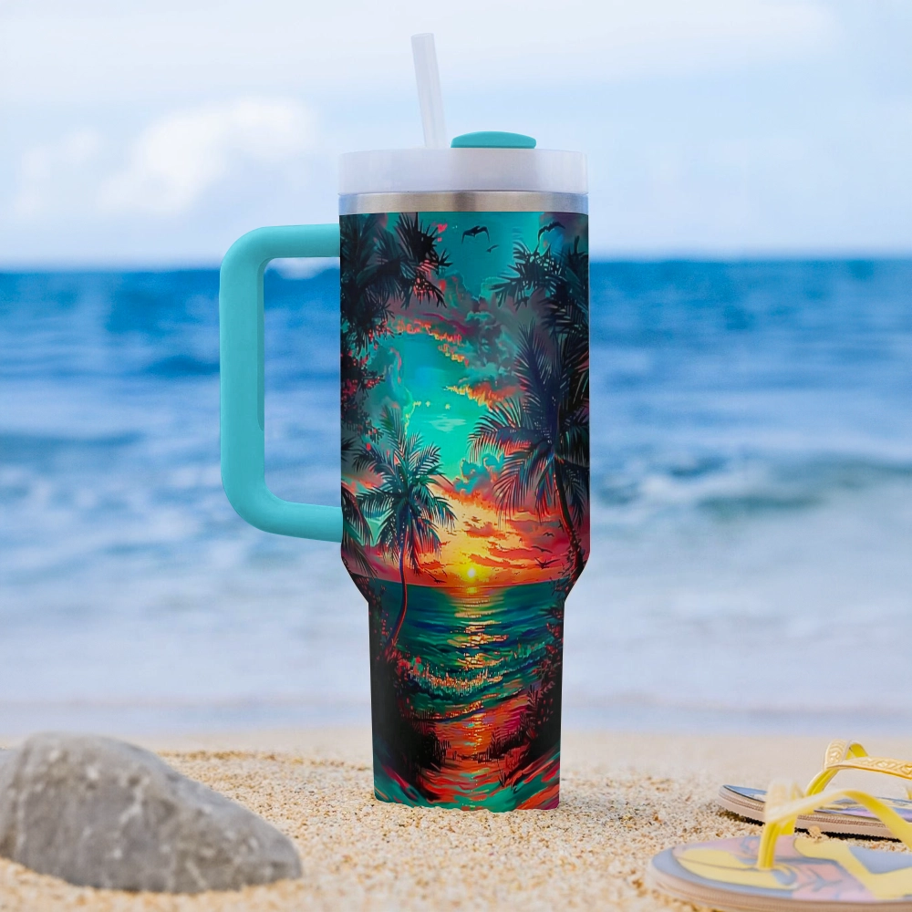 Shineful Tumbler Sunset Serenity Shores