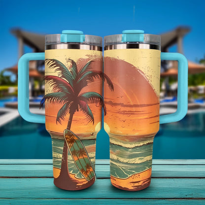 Shineful Tumbler Tropical Sunset Surfing Adventure