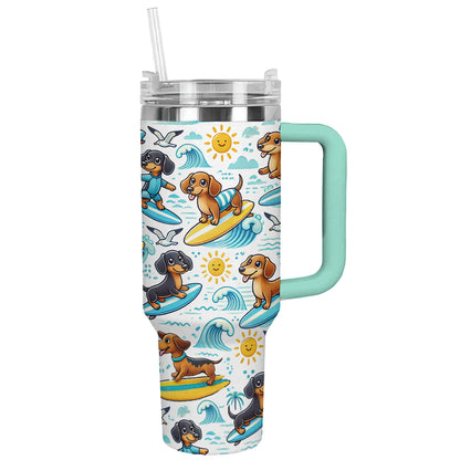 Tumbler Shineful Surfing Dachshunds Delight