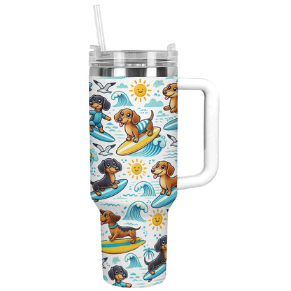 Tumbler Shineful Surfing Dachshunds Delight