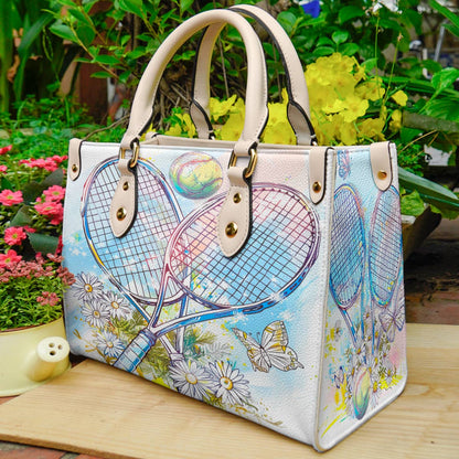 Glänzende Ledertasche Tennis Lovely