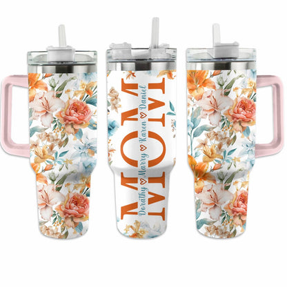 Shineful Personalized Tumbler Charming Flowers For Mom