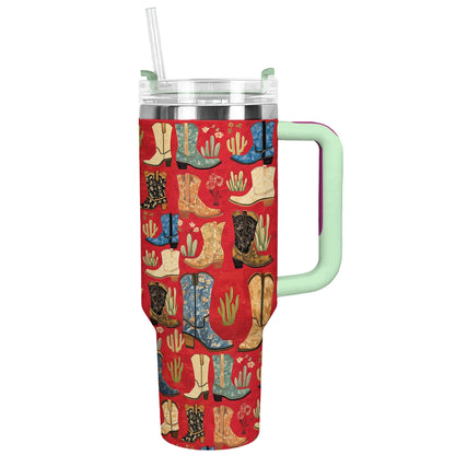 Shineful Tumbler Cactus & Cowboy Boots