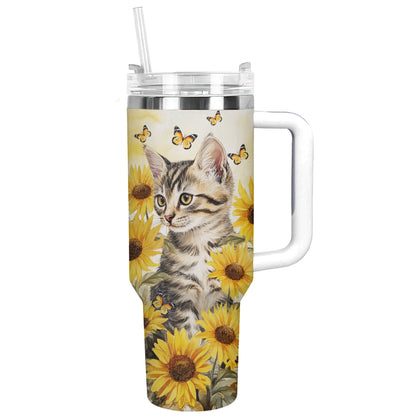 Chat tigré tournesol Shineful Tumbler