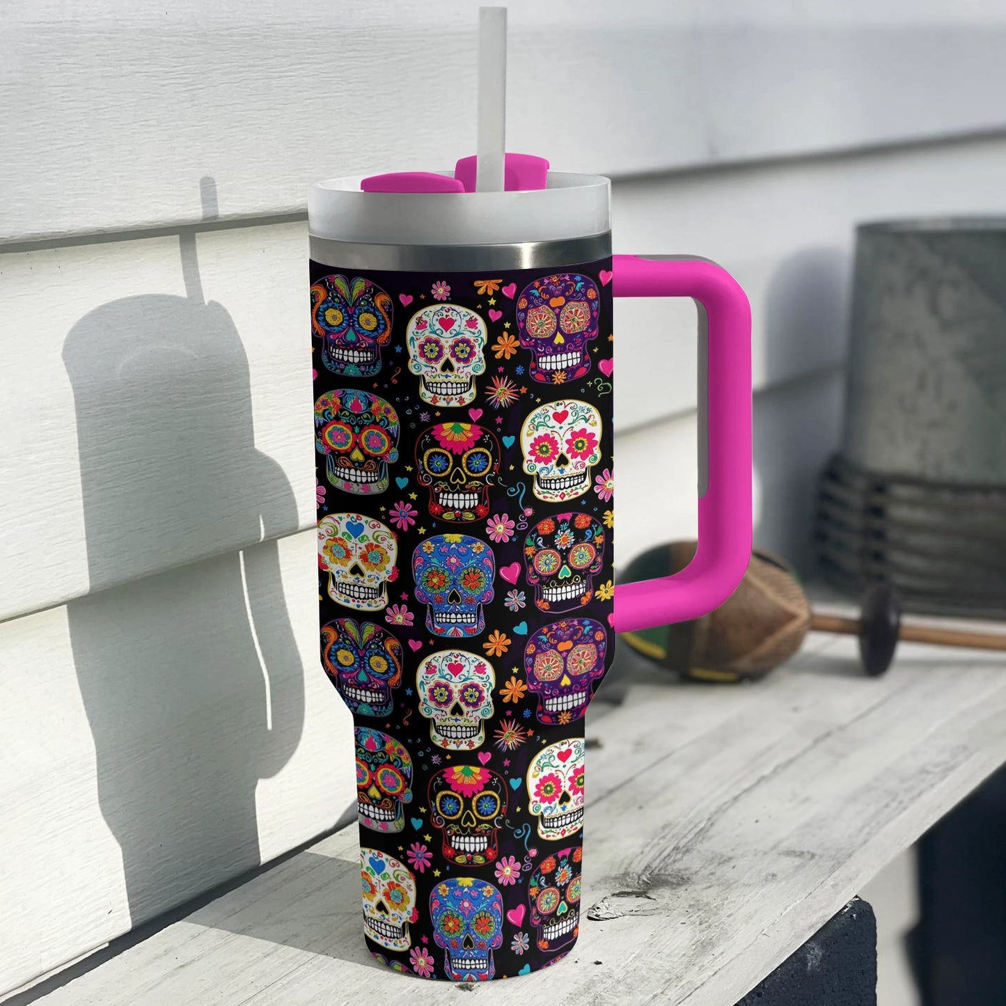 Gobelet brillant Sugar Skull Fiesta