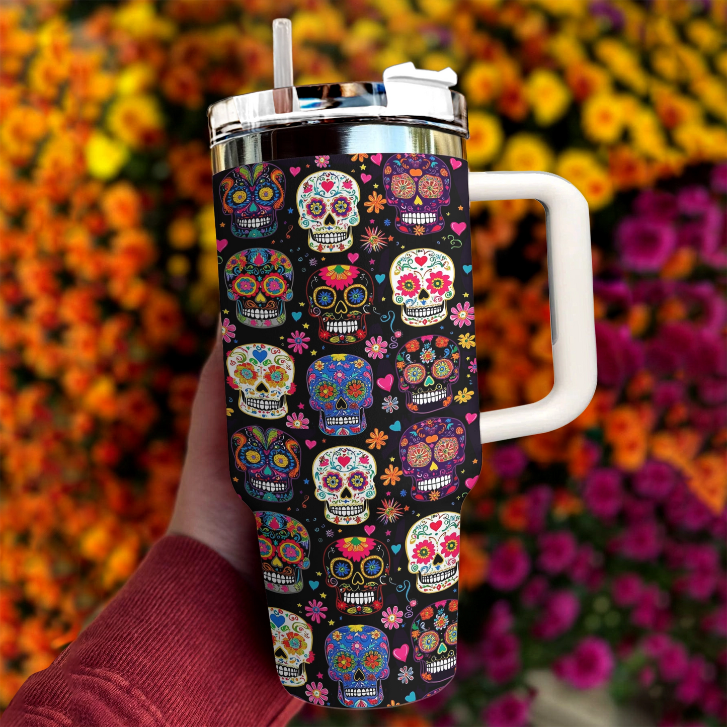 Gobelet brillant Sugar Skull Fiesta