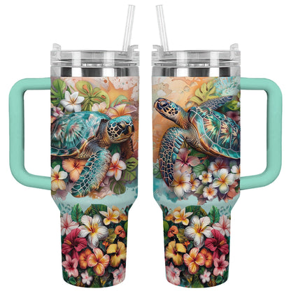 Shineful Tumbler Hawaiian Haven Turtle