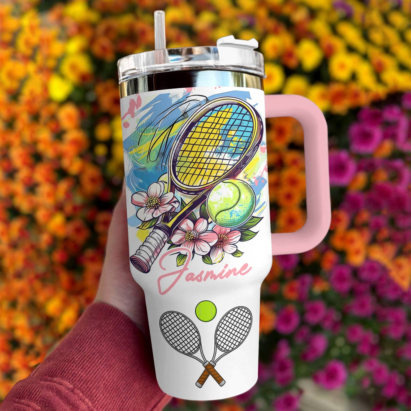 Shineful Personalized Tumbler Tennis Lovely