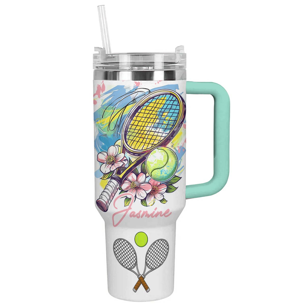 Shineful Personalized Tumbler Tennis Lovely