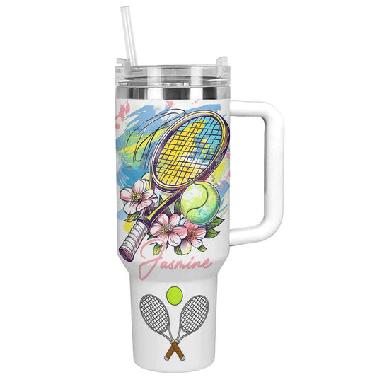 Shiny personalisierte Tumbler Tennis Lovely