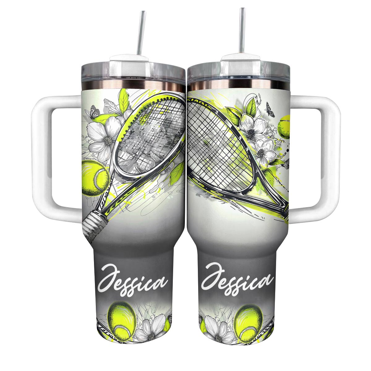 Shineful Personalized Tumbler Splendid Tennis