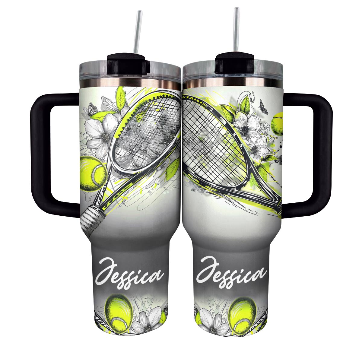 Shineful Personalized Tumbler Splendid Tennis