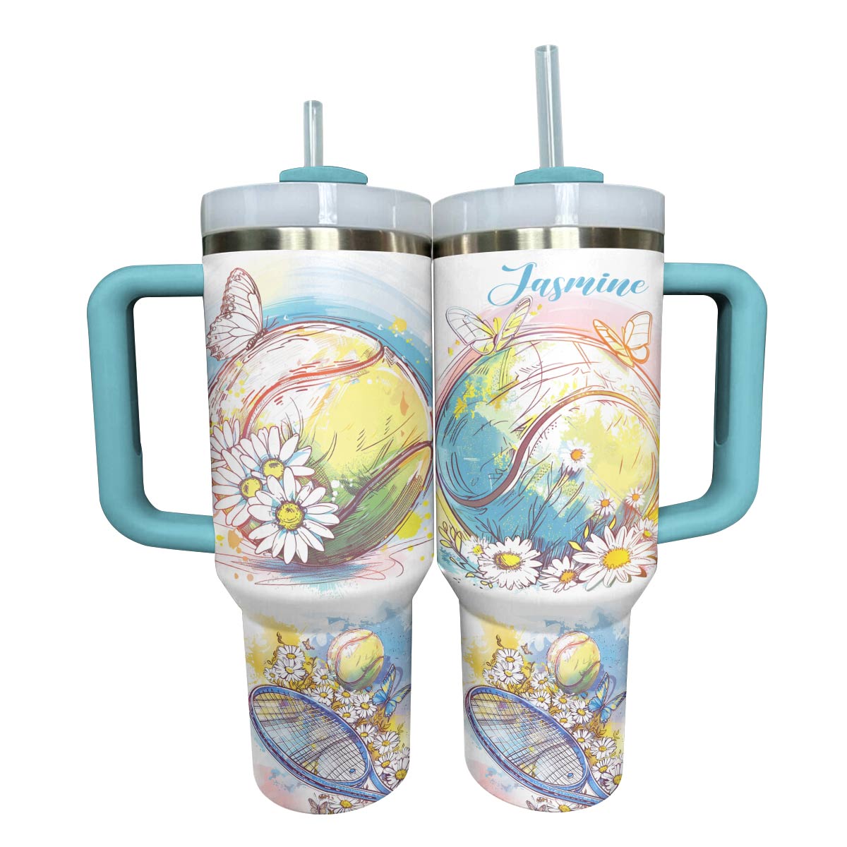 Shineful Personalized Tumbler Beautiful Charming Tennis