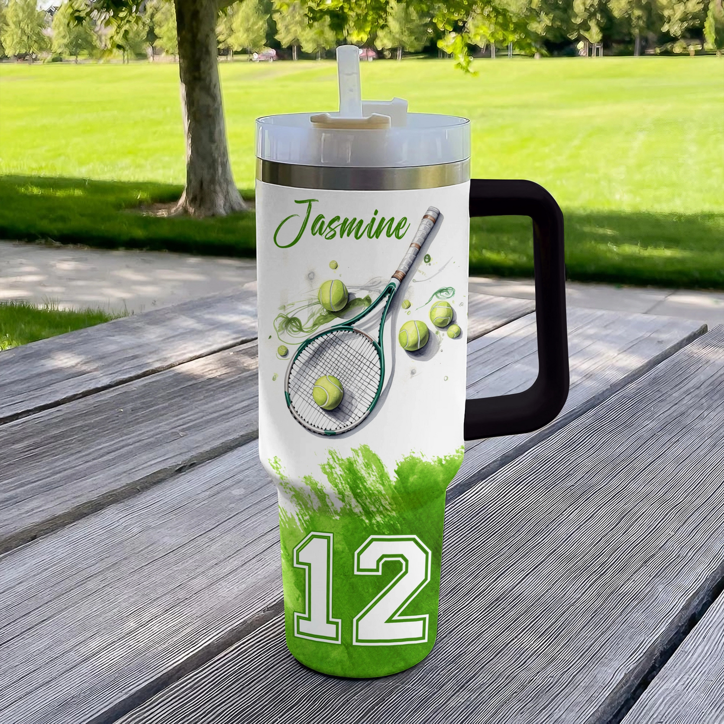 Shineful Tumbler Personalized Strength Tennis