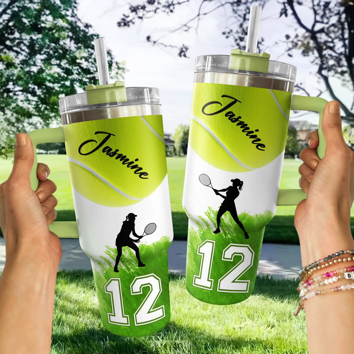 Shiny Tumbler Personalisiert Rallye Tennis