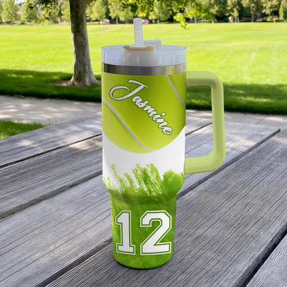 Shineful Tumbler Personalized Green Ace Tennis