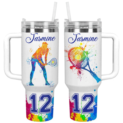 Shineful Tumbler Personalized Vibrant Tennis