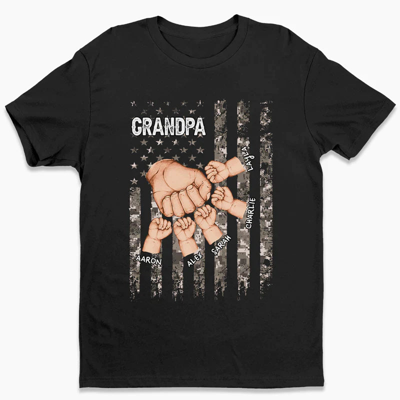 Grandpa Is Like Dad Without Rules - Family Personalized Custom Unisex T-Shirt Hoodie Father’s Day