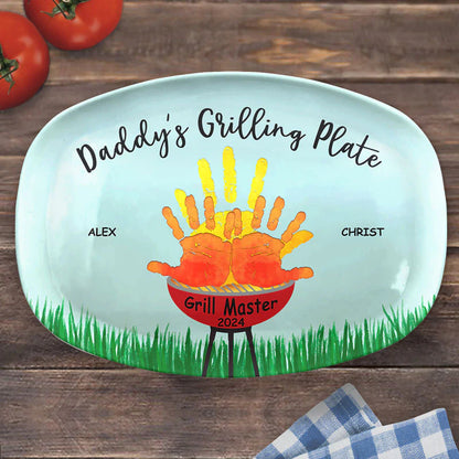 Shineful Daddy Grill Master - Personalized Dinner Plate