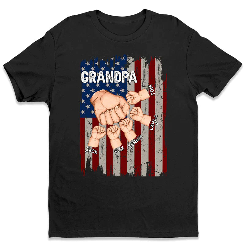 Grandpa Is Like Dad Without Rules - Family Personalized Custom Unisex T-Shirt Hoodie Father’s Day