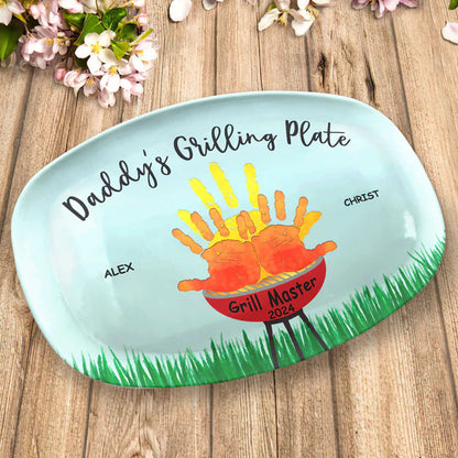 Shineful Daddy Grill Master - Personalized Dinner Plate