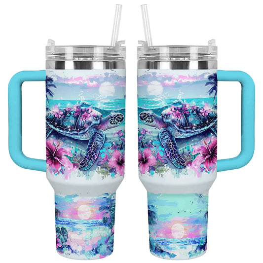 Shineful Tumbler Seaside Serenity Turtle