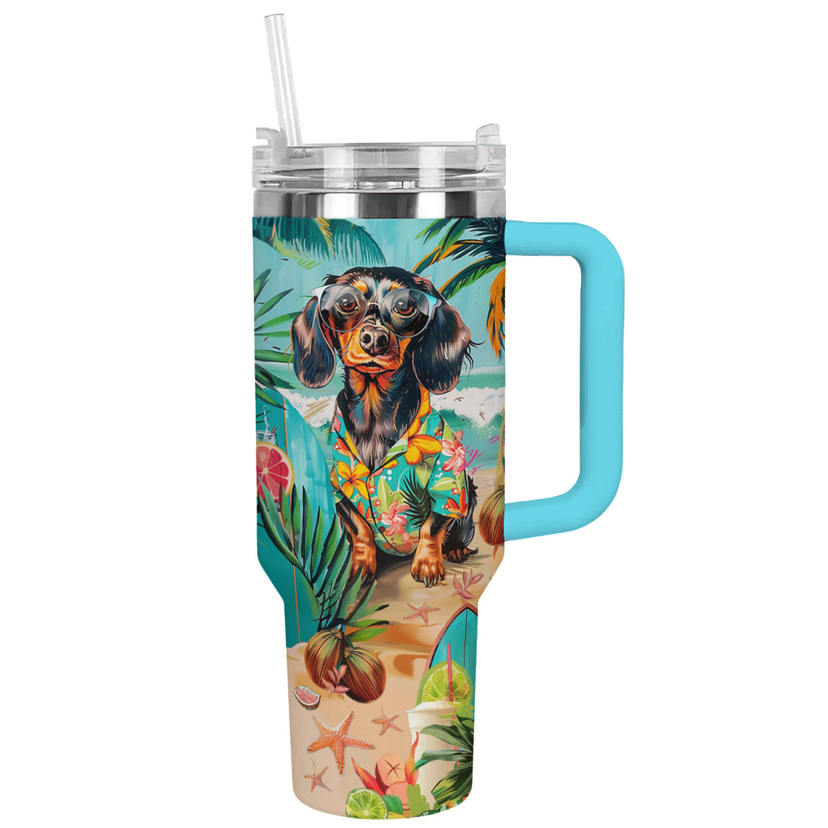 Shineful Tumbler Dachshund Tropical Paradise