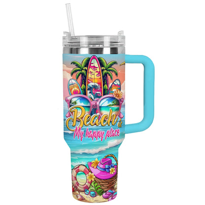 Shineful Glossy Tumbler Colorful Beach Bliss