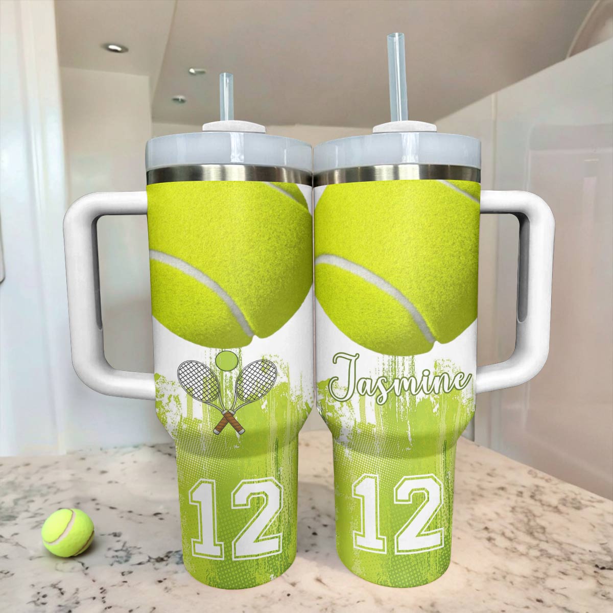 Shineful Personalized Tumbler Strongest Tennis