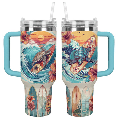 Shineful Tumbler Surfer Sea Turtle