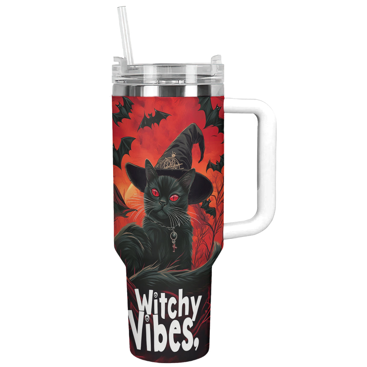 Shineful Tumbler Witchy Vibes Black Cat