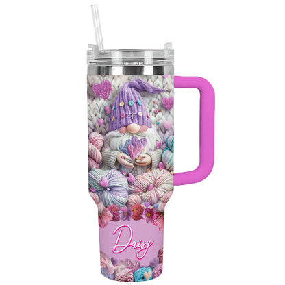 Gnome en laine douillette au crochet personnalisé Shineful Tumbler