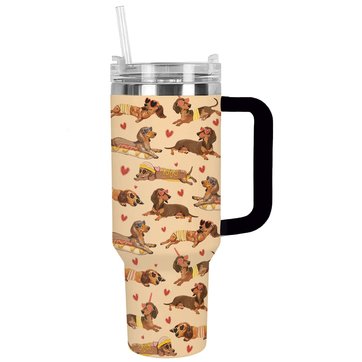 Shineful Tumbler Dachshund Beach Fun